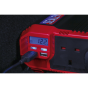 Power Inverter Modified Sine Wave 1500W 12V DC - 230V 50Hz Sealey Part No. PI1500