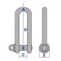 Self Colour Tested Dee Shackles - Long Type for Piling