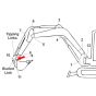 30mm Position 9 Greased Pin fits Kubota KX61 Mini Excavator