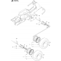 Wheels and Tires Assembly for Husqvarna PR17 AWD Riders