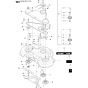 103cm Cutting Deck Assembly-3 for Husqvarna PROFLEX 21 AWD Riders