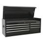 Topchest 7 Drawer 1410mm Heavy-Duty Black Sealey Part No. PTB141007