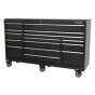 Rollcab 15 Drawer 1845mm Heavy-Duty Black Sealey Part No. PTB183015