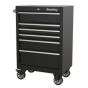 Rollcab 6 Drawer 675mm Heavy-Duty Black Sealey Part No. PTB67506