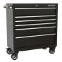 Rollcab 6 Drawer 930mm Heavy-Duty Black Sealey Part No. PTB93006