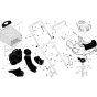 Frame & Engine Assembly for Husqvarna R152 SVH Lawn Mowers