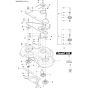 103cm Cutting Deck Assembly-3 for Husqvarna R418 TS AWD Riders