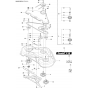 44"/112cm Cutting Deck Assembly-3 for Husqvarna R418 TS AWD Riders