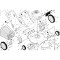 Frame & Engine Assembly for Husqvarna R53 Lawn Mowers