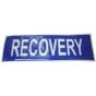 Recovery Badge Sewn on Blue background Silver Letters Large