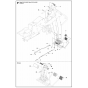 Pedals Assembly for Husqvarna Rider 15V2 AWD Ride on Mowers