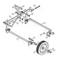 Height Adjustment, Wheels Assembly for Stihl/ Viking RL 455 B Petrol Lawn Scarifiers