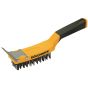 Carbon Steel Wire Brush Soft-Grip with Scraper 300mm (12in) by Roughneck - 52-042