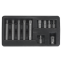 Spline Bit & Holder Set 11pc - 3/8"Sq Drive Sealey Part No. S0534