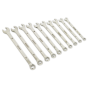 Combination Spanner Set 10pc Extra-Long Metric Sealey Part No. S0832
