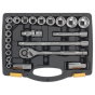 Socket Set 22pc 1/2"Sq Drive 6pt WallDrive Metric Sealey Part No. S0913