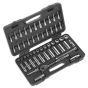 Socket Set 52pc 3/8"Sq Drive 6pt WallDrive Metric Sealey Part No. S0918