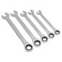 Combination Ratchet Spanner Set 5pc Metric Sealey Part No. S0985