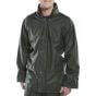 Super B-Dri Jacket Zip Front & Storm Flap Poly/PU Coating Olive Green LGE