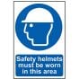 Safety Helmets Must Be Worn In This Area - PVC 200 x 300mm by Scan - 2