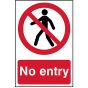 No Entry - PVC 200 x 300mm by Scan - 600