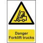 Danger Forklift Trucks - PVC 200 x 300mm by Scan - 954