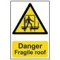 Danger Fragile Roof - PVC 200 x 300mm by Scan - 1104