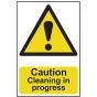 Caution Cleaning In Progress - PVC 200 x 300mm by Scan - 1114