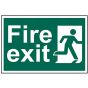 Fire Exit Man Running Right - PVC 300 x 200mm by Scan - 1507