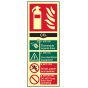 Fire Extinguisher Composite CO2 - Photoluminescent 75 x 200mm by Scan - 1592