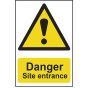 Danger Site Entrance - PVC 400 x 600mm by Scan - 4102