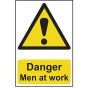 Danger Men At Work - PVC 400 x 600mm by Scan - 4104