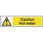 Caution Hot Water - PVC 200 x 50mm by Scan - 5116