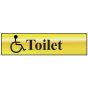 Disabled Toilet - Polished Brass Effect 200 x 50mm by Scan - 6004