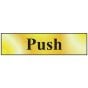 Push - Polished Brass Effect 200 x 50mm by Scan - 6031