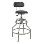 Workshop Stool Pneumatic with Adjustable Height Swivel Seat & Back Rest Sealey Part No. SCR14