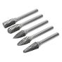 Tungsten Carbide Rotary Burr Set 5pc Sealey Part No. SDBK5