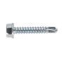 Self Drilling Screw 4.2 x 25mm Hex Head Zinc DIN 7504K Pack of 100 Sealey Part No. SDHX4225