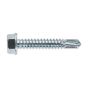 Self Drilling Screw 6.3 x 38mm Hex Head Zinc DIN 7504K Pack of 100 Sealey Part No. SDHX6338