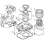 Motor Housing Assembly for Stihl SE121, SE121E Vacuum Cleaners