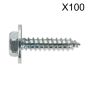 Acme Screw with Captive Washer #8 x 3/4" Zinc BS 7976/6903/B Pack of 100 Sealey Part No. ASW8