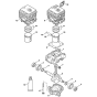 Crankcase and Cylinder Assembly for Stihl SH86 Shredder