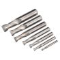 HSS End Mill Set Dia.4-16mm 2 Flute Sealey Part No. SM2502EMSET