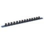 Socket Retaining Rail with 14 Clips Aluminium 1/2"Sq Drive Sealey Part No. SR1214