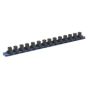 Socket Retaining Rail with 14 Clips Aluminium 3/8"Sq Drive Sealey Part No. SR3814