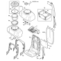 Backplate, Container Assembly for Stihl SR430, SR450 Mistblower