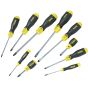 Cushion Grip Flared/Pozi Screwdriver Set of 10 by Stanley - 2-65-014