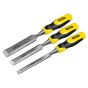 DYNAGRIP Bevel Edge Chisel with Strike Cap Set of 3