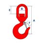 Alloy Steel Swivel Hook w/ Safety Catches, S.W.L 1 Tonnes