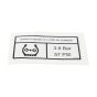Decal Tyre Pressure Starco 3.9 Bar for Terex  TA3H, TA3SH & TA3.5SH Dumpers - OEM No. T131816